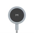 Компактное беспроводное зарядное устройство Magssory Coin, с магнитым кабелем, совместимое с MagSafe, темно-серый WCH015