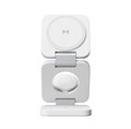 Складное беспроводное зарядное устройство Magssory Flex 3 в 1 для Apple, с магнитами, совместимое с MagSafe, белый WCH013_2