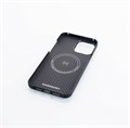 Чехол Magssory для iPhone 14 Plus, кевлар (арамид), с магнитами, совместимый с MagSafe, черный CFB003