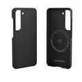 Чехол Magssory для Samsung Galaxy S23, кевлар (арамид), с магнитами, черный CFB006