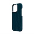 Чехол Magssory для iPhone 15 Pro, кевлар (арамид), с магнитами, совместимый с MagSafe, синий CFB015_2