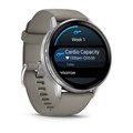 Умные часы Garmin VENU 4 45 мм, корпус: серебристый (Silver), с серым силиконовым ремешком (Silver Gray) 3127327
