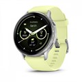 Умные часы Garmin VENU 4 45 мм, корпус: серебристый (Silver), с лимонным силиконовым ремешком (Citron) 3129173