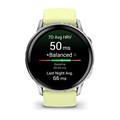 Умные часы Garmin VENU 4 45 мм, корпус: серебристый (Silver), с лимонным силиконовым ремешком (Citron) 3129173