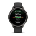 Умные часы Garmin VENU 4 41 мм, корпус: серый (Slate), с черным силиконовым ремешком (Black) 3127326