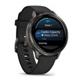 Умные часы Garmin VENU 4 41 мм, корпус: серый (Slate), с черным силиконовым ремешком (Black) 3127326