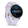 Умные часы Garmin VENU 4 41 мм, корпус: серебристый (Silver), с сиренево-голубым силиконовым ремешком (Periwinkle) 3127310