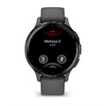 Умные часы Garmin VENU 3s 41 мм, корпус: серый (Slate), с серым силиконовым ремешком (Pebble/Gray) 2700294