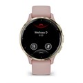 Умные часы Garmin VENU 3s 41 мм, корпус: золотистый (Soft Gold), с розовым силиконовым ремешком (Dust/Rose) 2700295