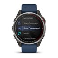 Умные часы Garmin QUATIX 8 47 мм AMOLED, Sapphire, корпус: светло-серый (Titanium), с синим силиконовым ремешком (Captain Blue Silicone Band) 3142384