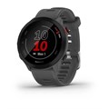 Умные часы Garmin FORERUNNER 55 42 мм, корпус: черный, с серым силиконовым ремешком (Monterra Grey) 2900836
