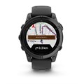 Умные часы Garmin Fenix E 47 мм, AMOLED, корпус: серый (Gray), с черным силиконовым ремешком 3116363