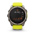 Умные часы Garmin Fenix 8 51 мм, Solar, Sapphire,корпус: угольно-серый (Carbon Gray Titanium), DLC-покрытие, с желто-графитовым силиконовым ремешком 3116361