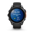 Умные часы Garmin Fenix 8 47 мм, AMOLED, корпус: серый (Slate Gray), с черным силиконовым ремешком (Black Silicone Band) 2700283
