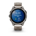 Умные часы Garmin Fenix 8 47 мм AMOLED Sapphire, корпус: светло-серый (Titanium), с титановым и графитовым силиконовым ремешком 2700285