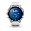 Умные часы Garmin Fenix 8 43 мм, AMOLED, корпус: серебристый (Silver), с белым силиконовым ремешком (Whitestone Silicone Band) 2700282