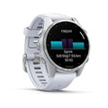 Умные часы Garmin Fenix 8 43 мм, AMOLED, корпус: серебристый (Silver), с белым силиконовым ремешком (Whitestone Silicone Band) 2700282