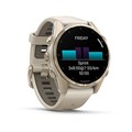 Умные часы Garmin Fenix 8 43 мм, AMOLED, Sapphire, корпус: золотистый (Soft Gold), с дымчато-серым силиконовым ремешком (Fog Gray/Dark Sandstone) 3116325