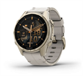 Умные часы Garmin Fenix 8 43 мм AMOLED Sapphire золотистый стальной корпус (Soft Gold Stainless Steel), с серым кожаным и силиконовым ремешком 2700281