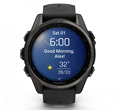 Умные часы Garmin Fenix 8 43 мм AMOLED Sapphire Titanium, корпус: серый (Carbon Gray), DLC-покрытие, с пепельно-серым силиконовым ремешком 2700280