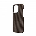 Чехол Magssory для iPhone 15 Pro, кевлар (арамид), с магнитами, совместимый с MagSafe, шоколад CFB015_3
