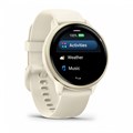 Умные часы Garmin VIVOACTIVE 6 42 мм, корпус: лунно-золотистый (Lunar Gold), с силиконовым ремешком цвета слоновая кость 2814557