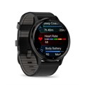 Умные часы Garmin VENU 3 45 мм, корпус: корпус: серый (Slate), с черным силиконовым и черным кожаным ремешком (Black) 3293202
