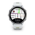 Умные часы Garmin FORERUNNER 970 47 мм, корпус: белый/светло-серый (Titanium Whitestone), с бело-зеленым силиконовым ремешком 2947805