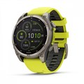 Умные часы Garmin Fenix 8 47 мм, Solar, Sapphire, корпус: угольно-серый (Carbon Gray Titanium), DLC-покрытие, с желто-графитовым силиконовым ремешком 2700287