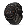 Умные часы Garmin Fenix 8 47 мм, Solar Sapphire Titanium, корпус: угольно-серый (Carbon Gray Titanium), DLC-покрытие, с черным силиконовым ремешком 2700284