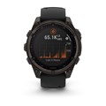 Умные часы Garmin Fenix 8 47 мм, Solar Sapphire Titanium, корпус: угольно-серый (Carbon Gray Titanium), DLC-покрытие, с черным силиконовым ремешком 2700284
