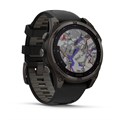 Умные часы Garmin Fenix 8 47 мм, Solar Sapphire Titanium, корпус: угольно-серый (Carbon Gray Titanium), DLC-покрытие, с черным силиконовым ремешком 2700284