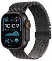 Часы Apple Watch Ultra 2 (2024) GPS 49 мм, корпус черный титан (Black Titanium), миланский сетчатый браслет, цвет: черный титан, размер: M 2107588