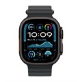 Часы Apple Watch Ultra 2 (2024) GPS 49 мм, корпус черный титан (Black Titanium), ремешок Ocean, цвет: черный (Black) 2106087