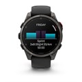 Умные часы Garmin Fenix 8 Pro 47 мм, AMOLED, Sapphire, корпус: светло-серый (Titanium), с графитово-черным силиконовым ремешком (Graphite/Black) 3138574