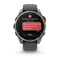 Умные часы Garmin Fenix 8 Pro 47 мм, AMOLED, Sapphire, корпус: светло-серый (Titanium), с графитово-черным силиконовым ремешком (Graphite/Black) 3138574