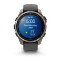 Умные часы Garmin Fenix 8 Pro 47 мм, AMOLED, Sapphire, корпус: светло-серый (Titanium), с графитово-черным силиконовым ремешком (Graphite/Black) 3138574