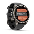 Умные часы Garmin Fenix 8 Pro 47 мм, AMOLED, Sapphire, корпус: светло-серый (Titanium), с графитово-черным силиконовым ремешком (Graphite/Black) 3138574