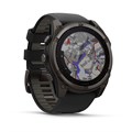Умные часы Garmin Fenix 8 51 мм, Solar, Sapphire, корпус: угольно-серый (Carbon Gray Titanium), DLC-покрытие, с пепельно-серым силиконовым ремешком 3116362
