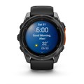 Умные часы Garmin Fenix 8 51 мм, AMOLED, корпус: серый (Slate Gray), с черным силиконовым ремешком (Black) 3116360