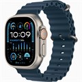 Часы Apple Watch Ultra 2 (2024) GPS 49 мм, корпус натуральный титан (Natural Titanium), ремешок Ocean, цвет: темно-синий (Navy) 2106082