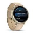 Умные часы Garmin VENU 4 41 мм, корпус: лунно-золотистый (Lunar Gold), с силиконовым ремешком слоновая кость и светло-песочным кожаным ремешком 3127325