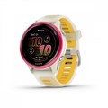 Умные часы Garmin FORERUNNER 570 42 мм, корпус: слоновая кость/малиновый (Rasperry Bone), с силиконовым ремешком манго/слоновая кость (Mango Band) 2720866