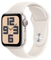 Часы Apple Watch SE (2024) 40mm Starlight Aluminium Case, Sport Band (Starlight) S/M Часы Apple Watch SE (2024) 40mm Starlight Aluminium Case, Sport Band (Starlight) S/M - фото 5497