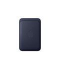 Кожаный кошелек для iPhone Leather Magsafe Protect Navy Blue Кожаный кошелек для iPhone Leather Magsafe Protect Navy Blue