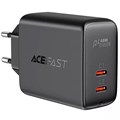 Адаптер питания AceFast A9 2xUSB-C мощностью 40 Вт Black Адаптер питания AceFast A9 2xUSB-C мощностью 40 Вт Black