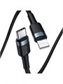Кабель Baseus Cafule Type-C - iP PD 20W 1m Gray+Black CATLKL-G1 Кабель Baseus Cafule Type-C - iP PD 20W 1m Gray+Black CATLKL-G1