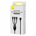 Кабель Baseus Flash Fast Charging Data USB - M+L+C 100W 1.2m Black Кабель Baseus Flash Fast Charging Data USB - M+L+C 100W 1.2m Black
