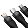 Кабель Baseus Flash Fast Charging Data USB - M+L+C 100W 1.2m Black Кабель Baseus Flash Fast Charging Data USB - M+L+C 100W 1.2m Black
