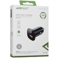 Автомобильное зарядное устройство AceFast B1 1xUSB+1xUSB-C мощностью 38 Вт Black Автомобильное зарядное устройство AceFast B1 1xUSB+1xUSB-C мощностью 38 Вт Black